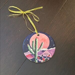 Cactus Moon mountains Ornament with Ribbon